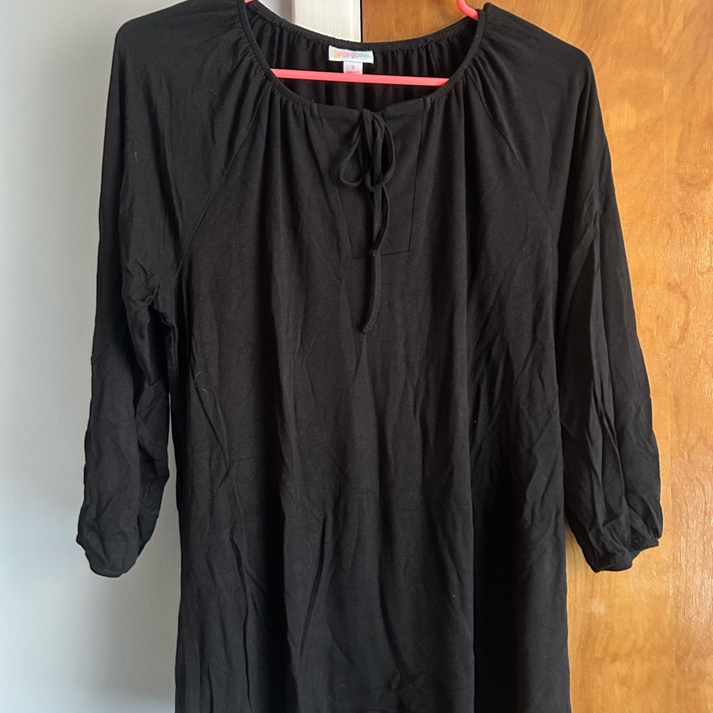 2/$12 Bundle-LuLaRoe Black Tie Front Blouse